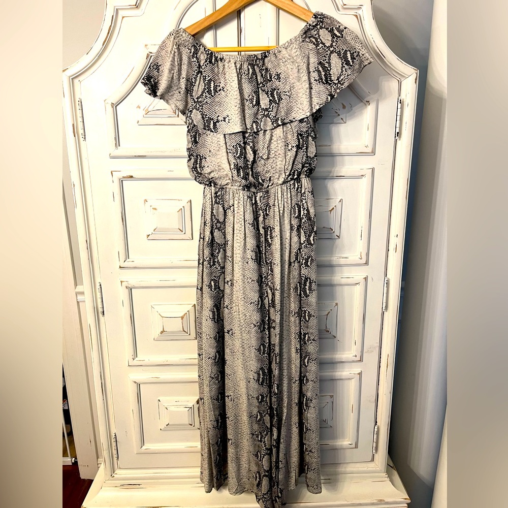 She and Sky Snake Print Jumpsuit